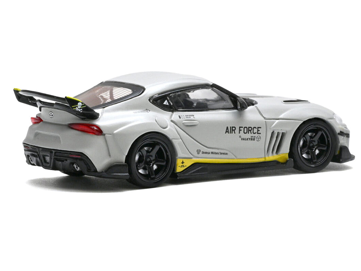 Toyota Supra (A90) WBK DarwinPro "Air Force" Matt Gray with Carbon Accents 1/64 Diecast Model Car by Inno Models