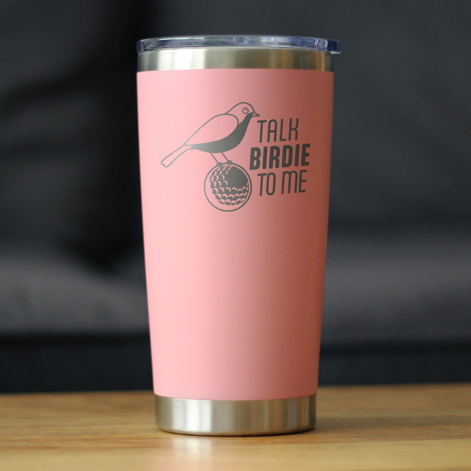 Funny Golf Gifts Insulated Coffee Tumbler with Sliding Lid Talk Birdie to Me 20oz Stainless Steel Tumbler