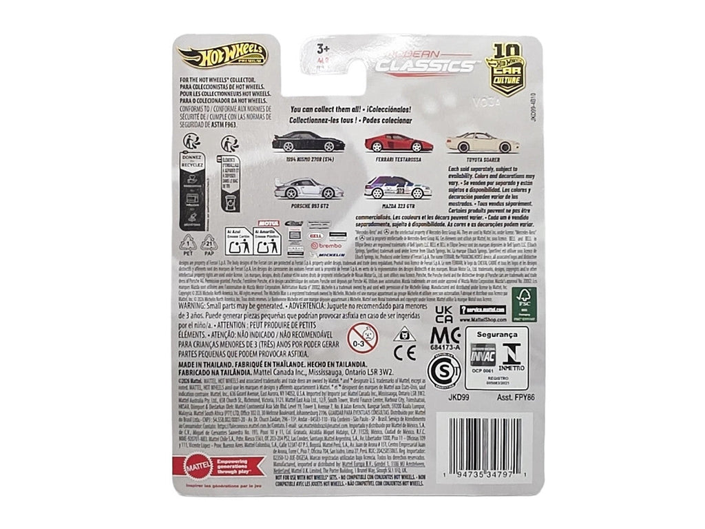 1994 Nissan Nismo 270R (S14) RHD (Right Hand Drive) Black with White Stripes "Modern Classics" Series Diecast Model Car by Hot Wheels