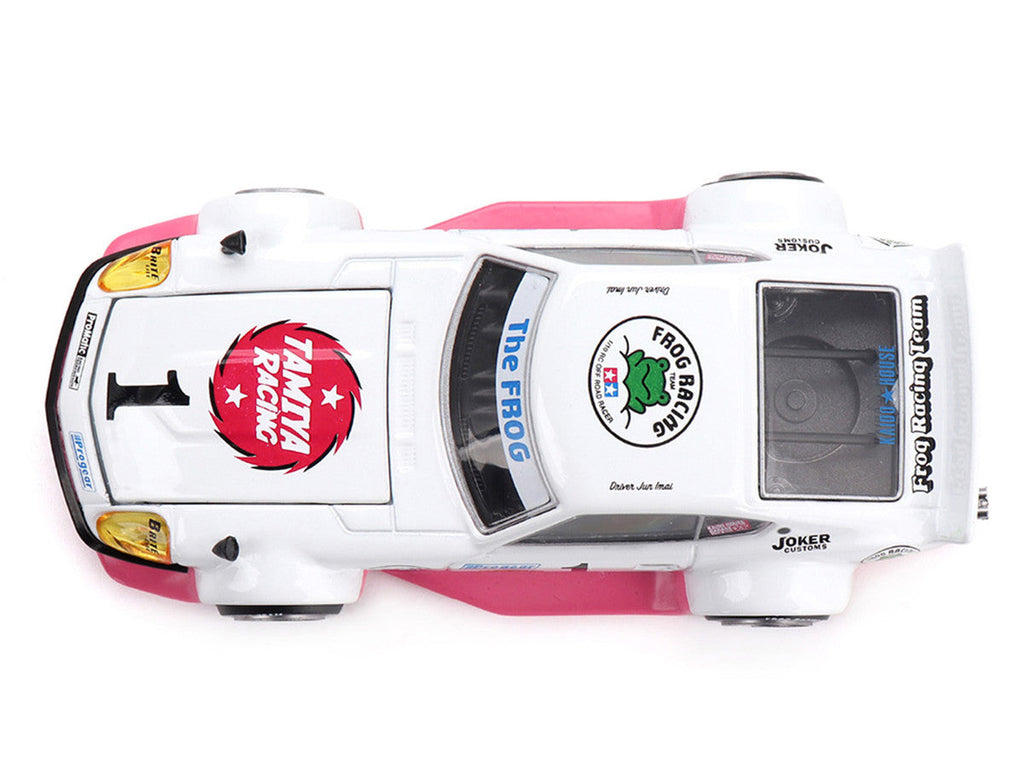 Nissan Fairlady Z RHD (Right Hand Drive) #1 "Tamiya Racing - Frog Racing Team" White and Pink (Designed by Jun Imai) "Kaido House" Special 1/64 Diecast Model Car by Mini GT
