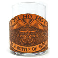 Whiskey Glass Leather Wrap - Pirate Toast - Skeleton Pirate