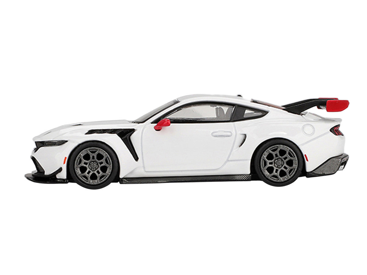 Ford Mustang GTD "Spirit of America" White with Red and Blue Stripes Limited Edition 1/64 Diecast Model Car by Mini GT