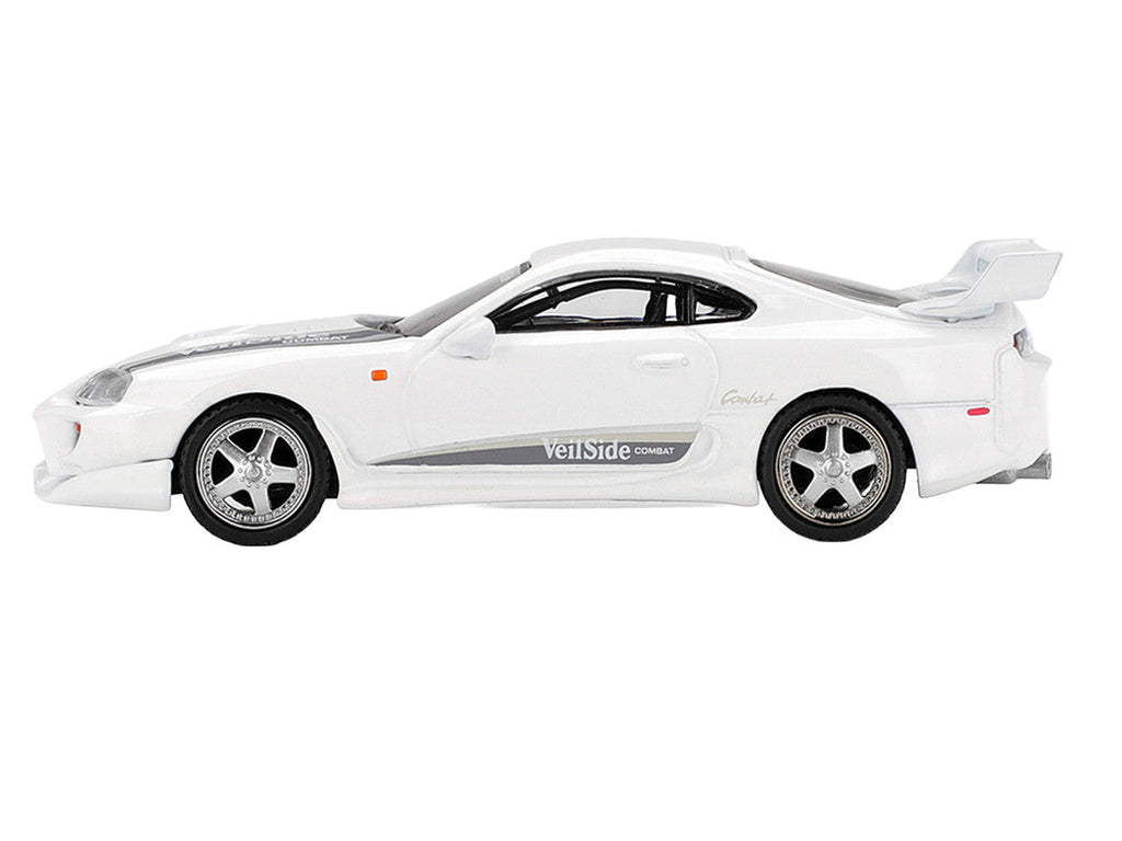 Toyota Supra "VeilSide Combat V-I" White Limited Edition 1/64 Die Cast Model Car by Mini GT
