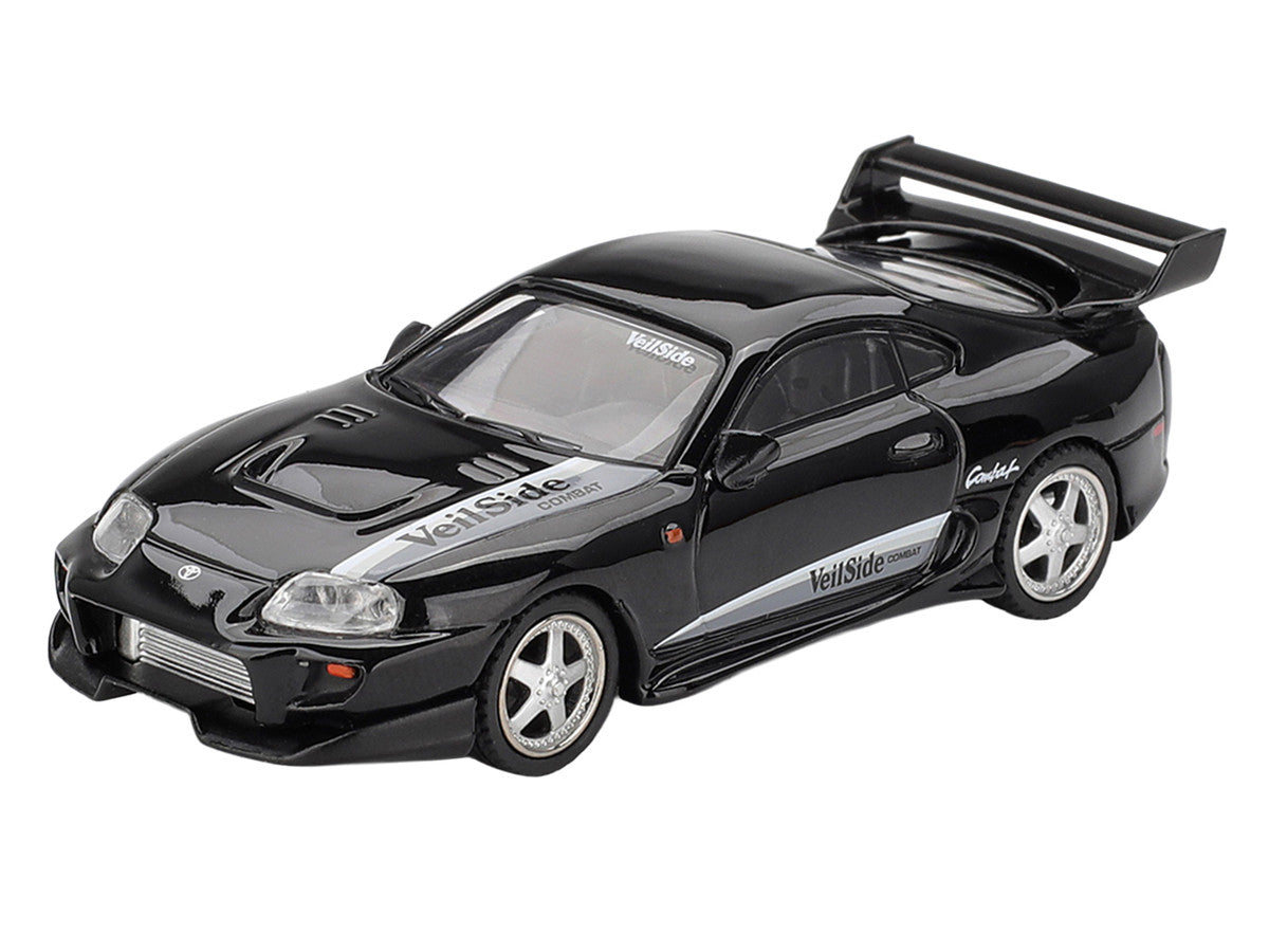 Toyota Supra "VeilSide Combat V-II" Black Limited Edition 1/64 Diecast Model Car by Mini GT