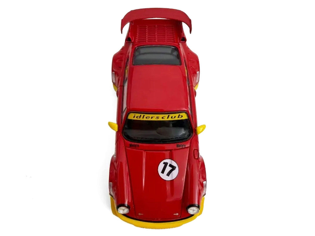 RWB 964 #17 "Idlers Club" Red with Yellow Accents 1/64 Diecast Model Car by Model Model