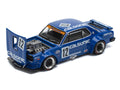 Skyline GT-R V8 Drift "Hakosuka" RHD (Right Hand Drive) #12 "Calsonic" Blue with Graphics 1/64 Diecast Model Car by Pop Race