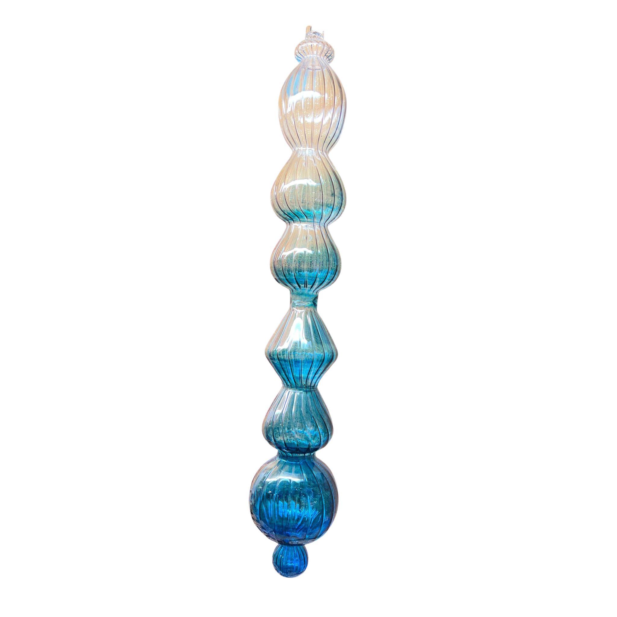 Jumbo (26 Inch) Multi Shape Blown Glass Ornament - Cobalt