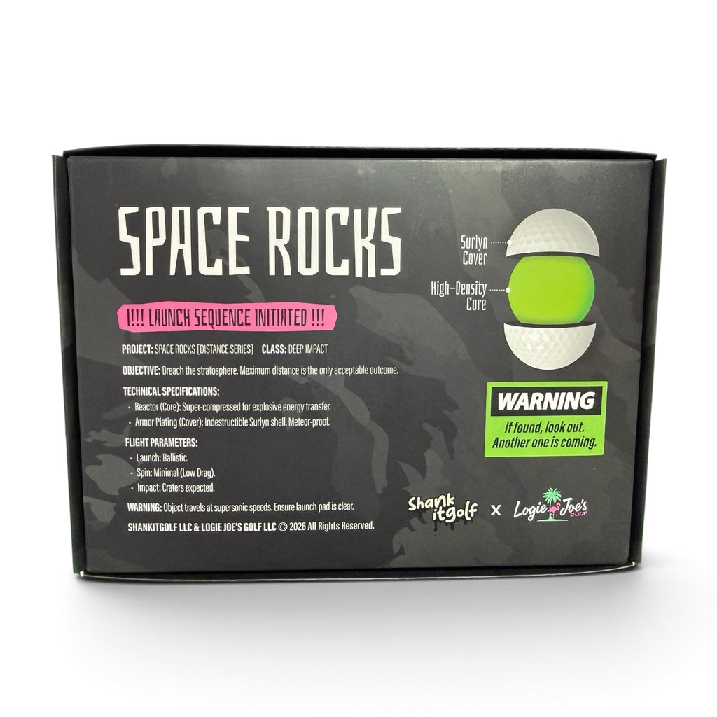 Space Rocks Distance Series Golf Balls | 2-Piece Surlyn Golf Balls | 12-Pack