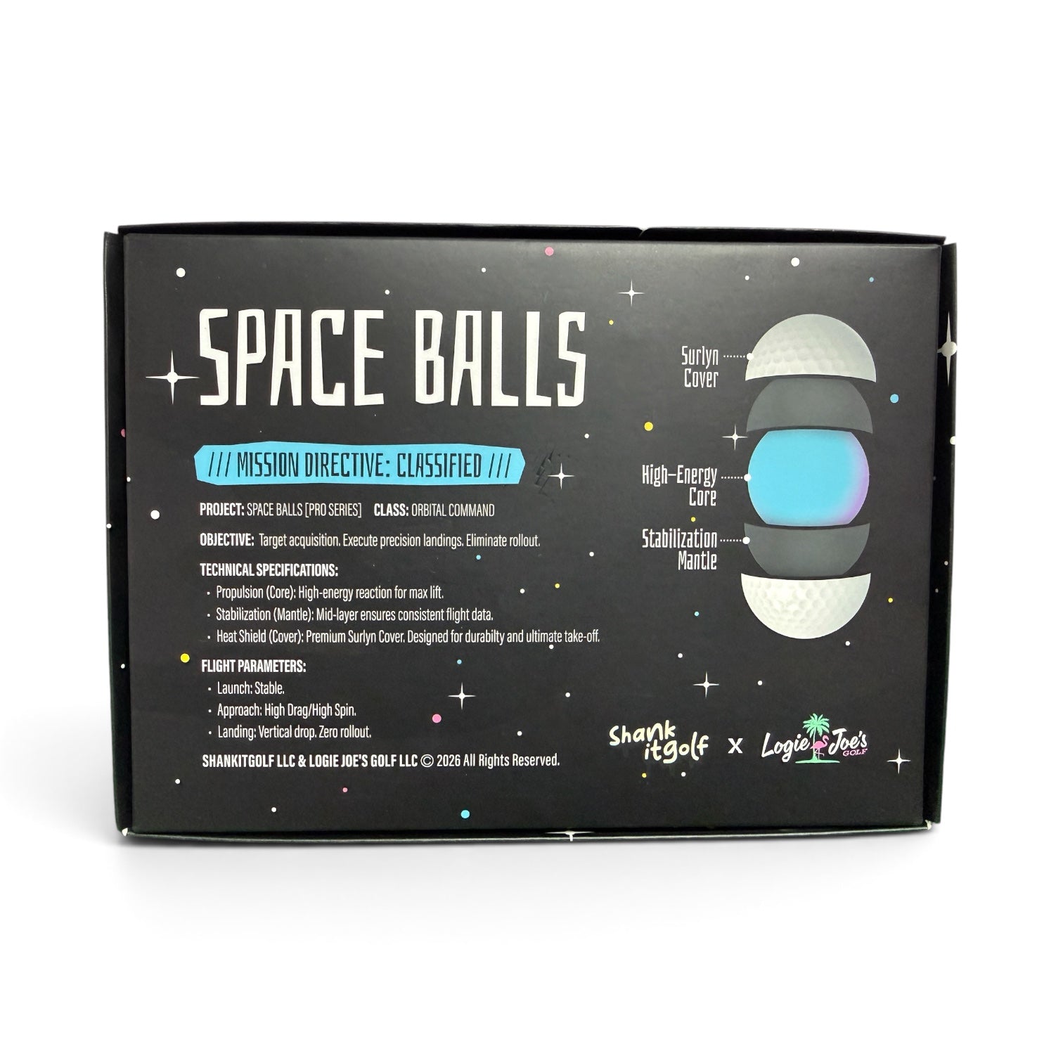 Space Balls Pro Series Golf Balls | 3-Piece Surlyn Golf Balls | 12-Pack