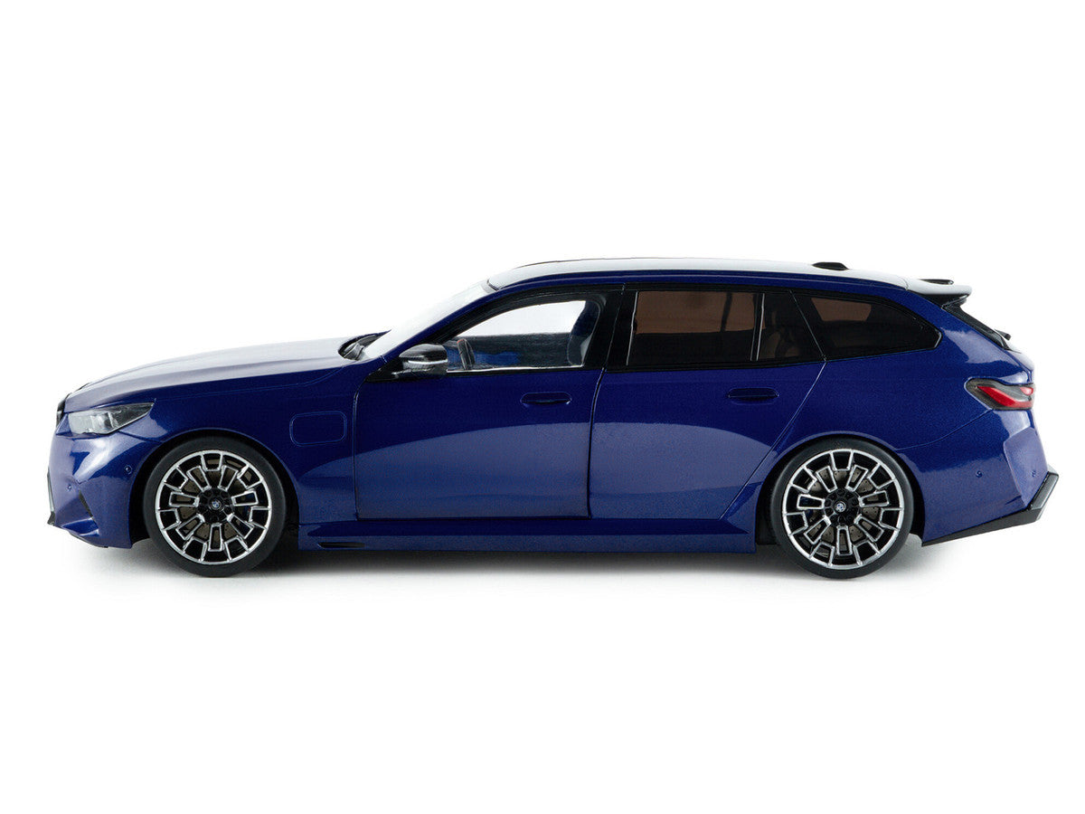 2025 BMW M5 Touring Marina Bay Blue Metallic with Black Top 1/18 Diecast Model Car by Solido