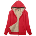 Sherpa-Lined Fleece Zip-Up Hoodie Jacket Women