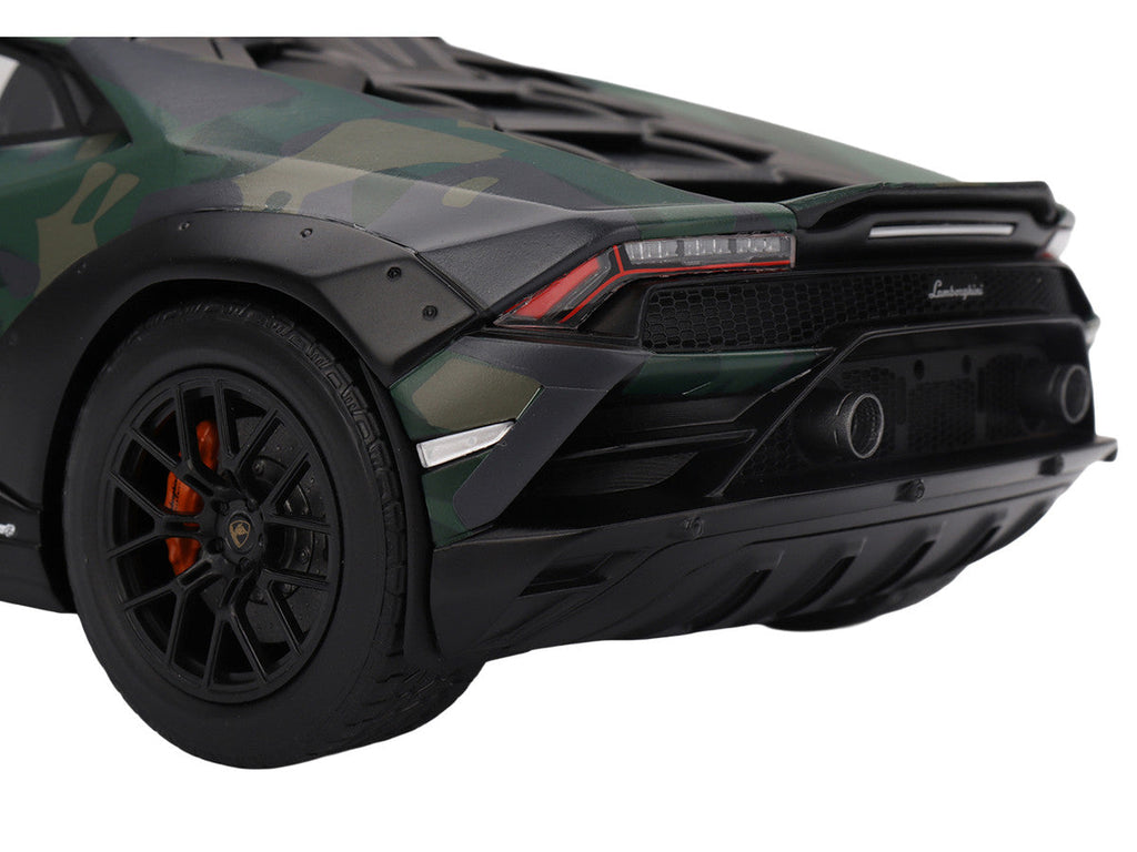 Lamborghini Huracan Sterrato All-Terrain "BOSCO" Green Camouflage 1/18 Model Car by Top Speed