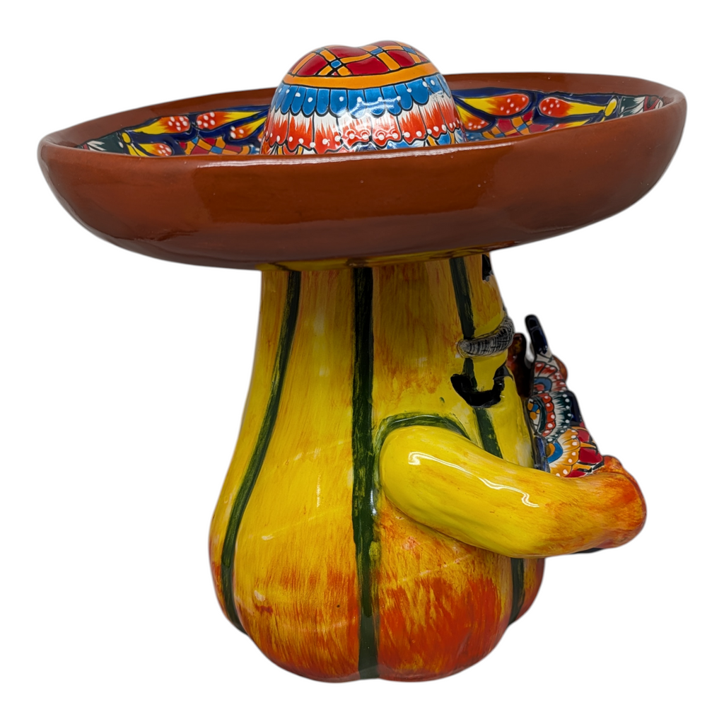 Day of the Dead Talavera Mariachi Pumpkin