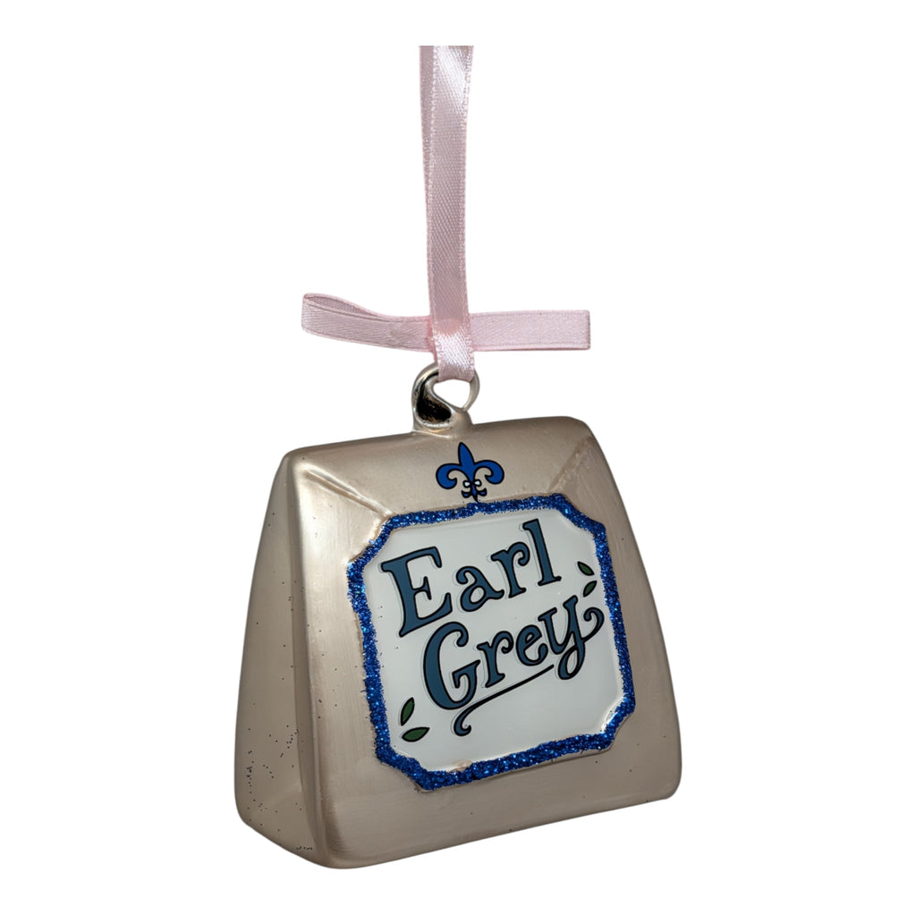 Distinguished Elegance: Earl Grey Tea Glass Ornament