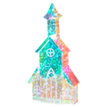 Lighted Holographic Holiday House - 28"