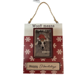 Pet Photo Frame Ornament - Woof! means Happy Howlidays