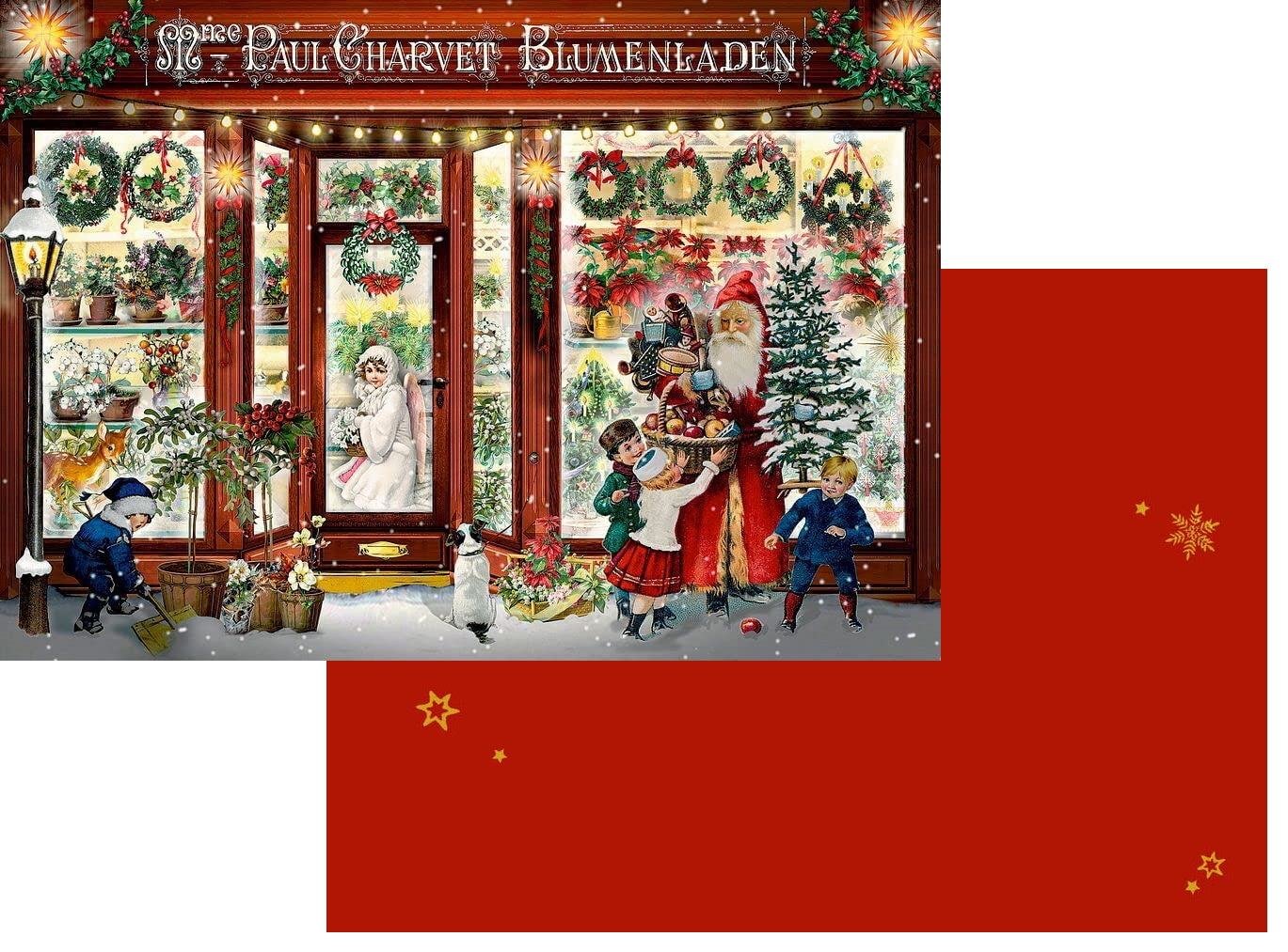 Victorian Christmas Storefront Advent Calendar Card