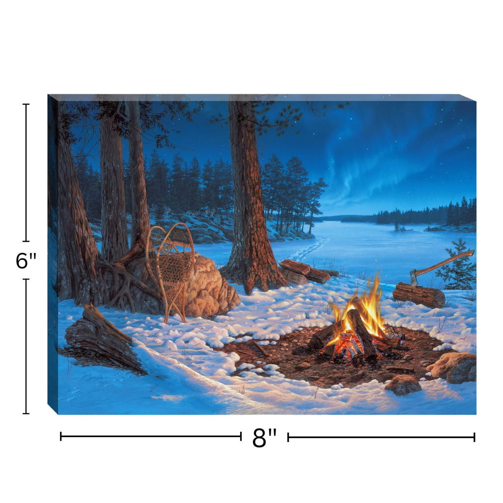 Lighted Easel Artwork - Winter Tracks