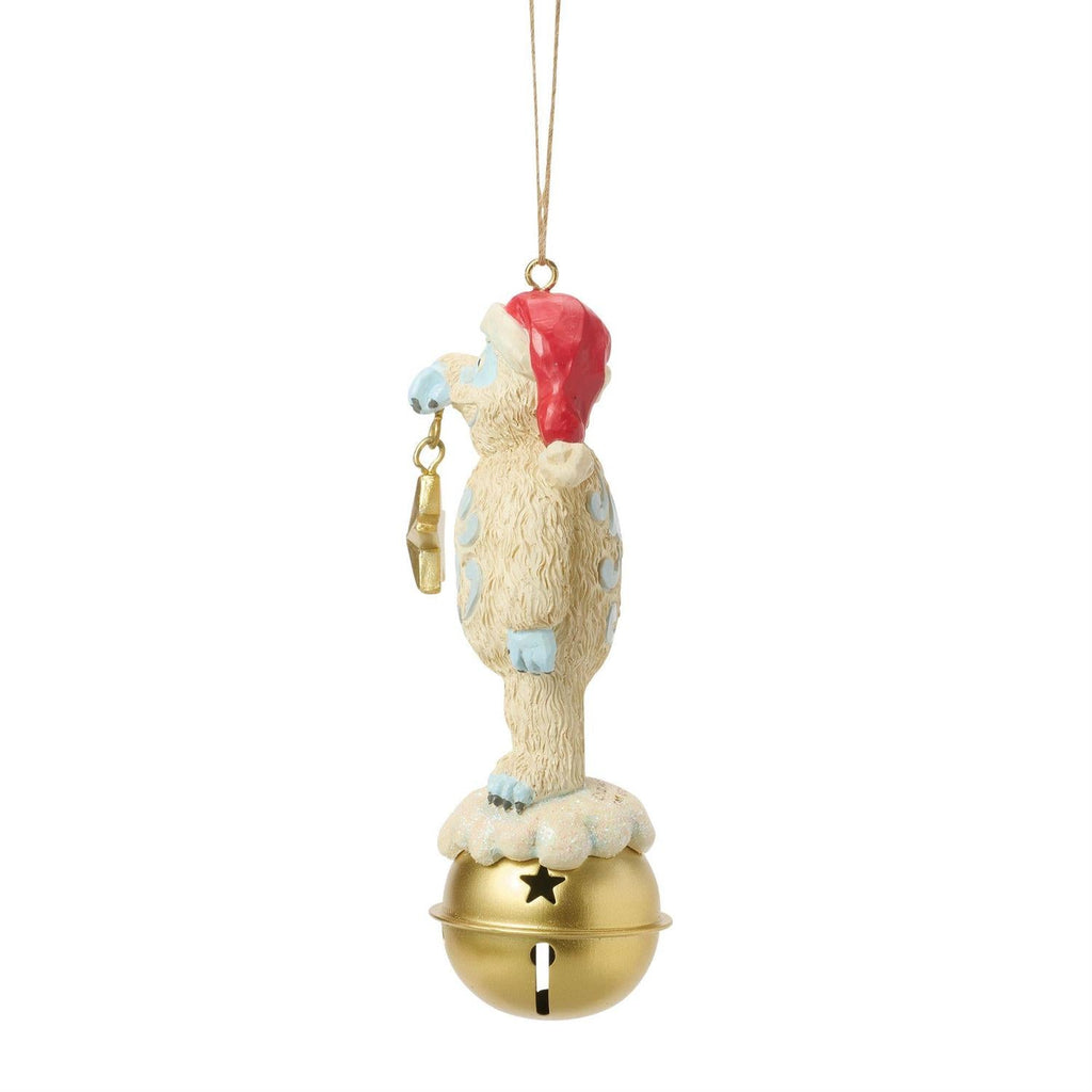 Bumble Holding Dangling Star on Bell Ornament