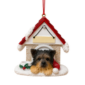 Ceramic Doghouse Ornament - Yorkie