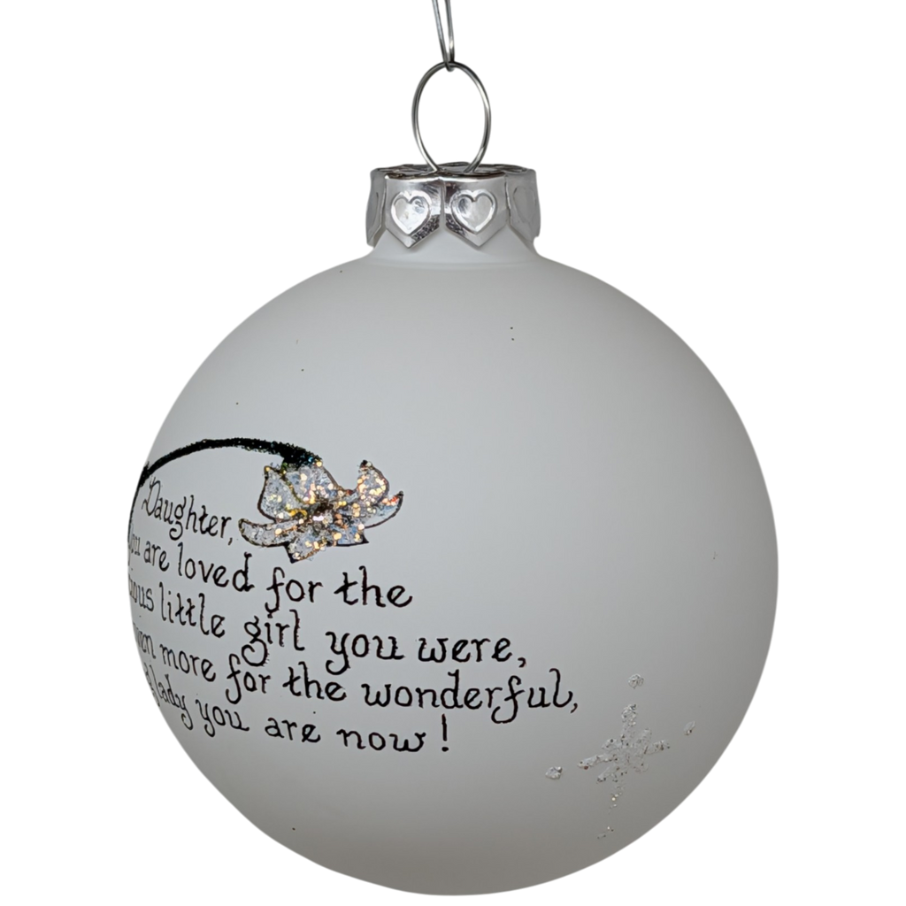 Christmas Keepsake Glass Ornament - Daughter - You are Loved
