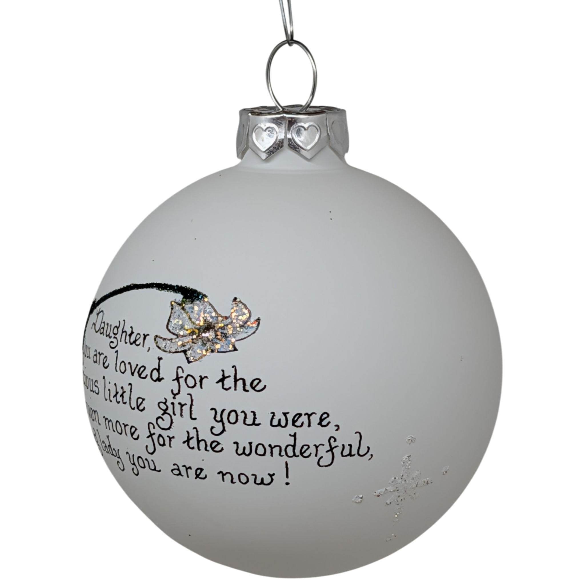 Christmas Keepsake Glass Ornament - Daughter - You are Loved