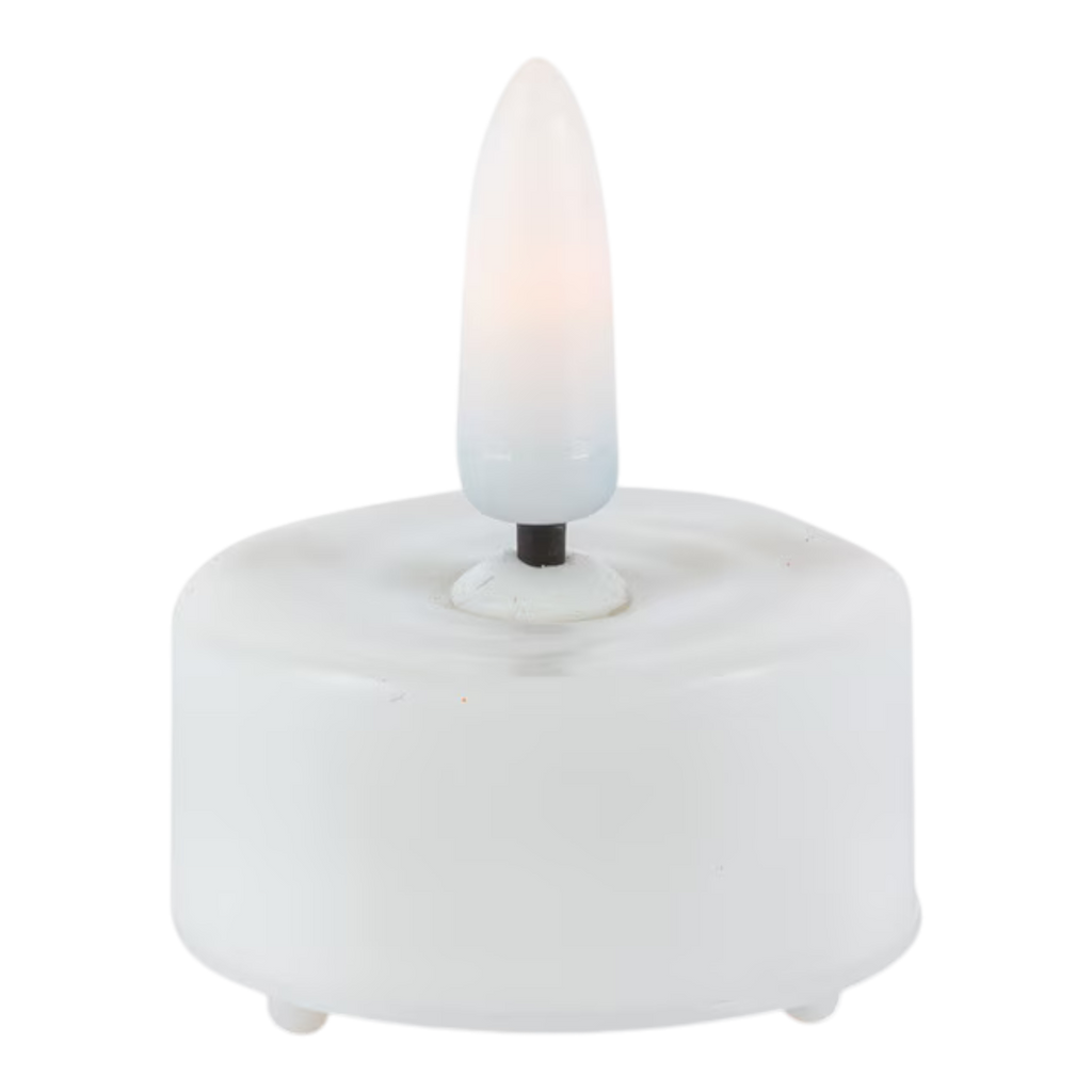 4-Piece Plastic LED Tealight Set with Bullet Flame