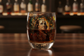 Benjamin Franklin Stained Glass Whiskey Glass - Founding Fathers Barware - 4LibertyShop.com