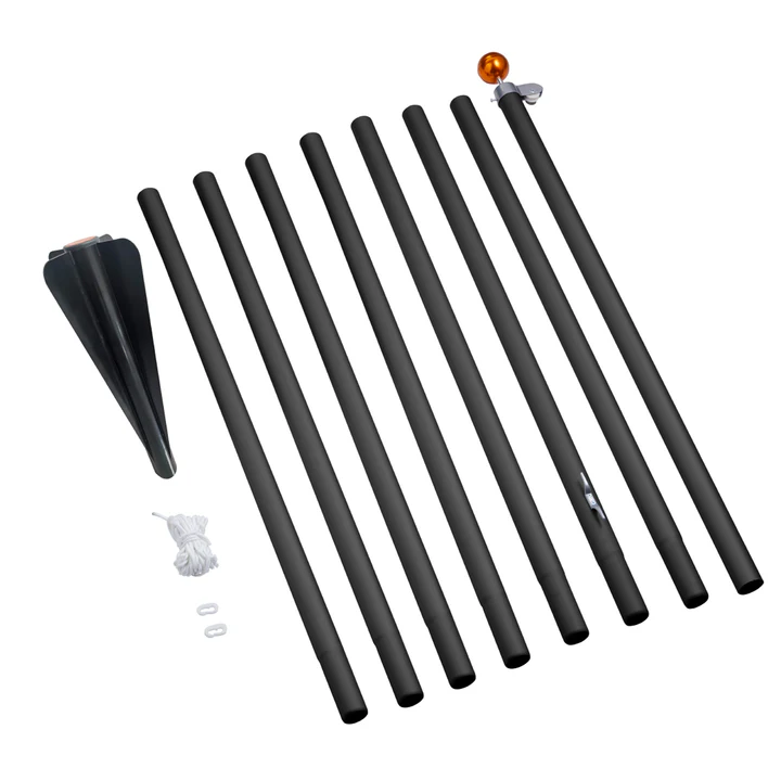 Fairybell 20FT Sectional Alu Pole - Black - 2025