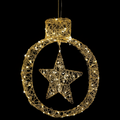 Celestial Radiance: A Golden Star Ornament Aglow - 20 inch
