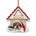 Ceramic Doghouse Ornament - Bulldog