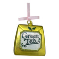 Verdant Comfort: Green Tea Glass Ornament