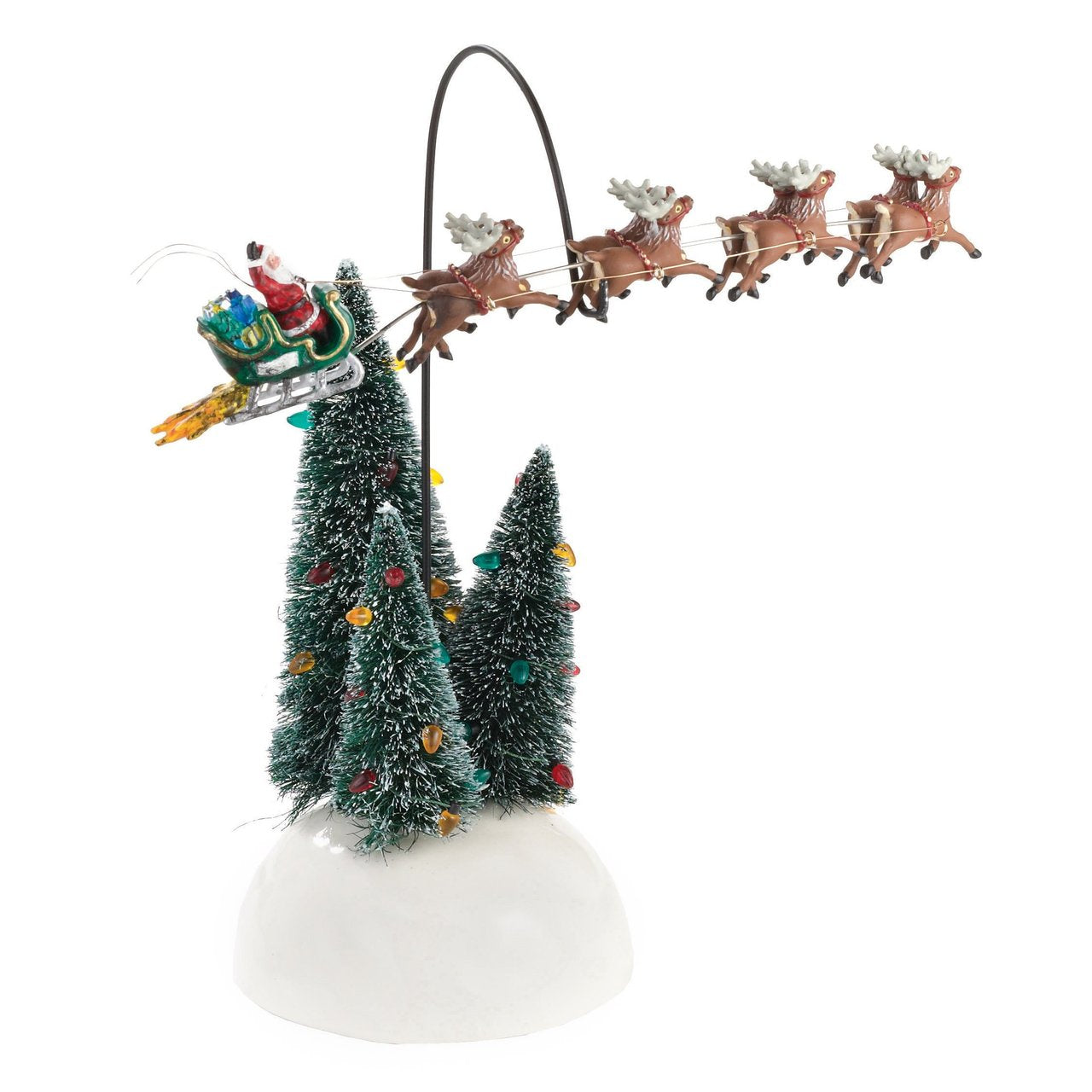 Animated Flaming Sleigh Figurine