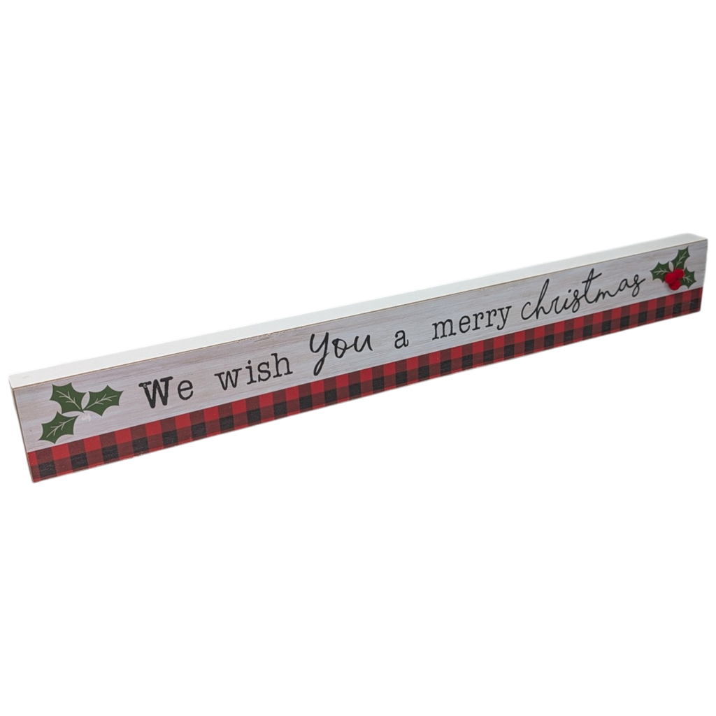 We Wish You a Merry Christmas - Tabletop Shelf Sitter