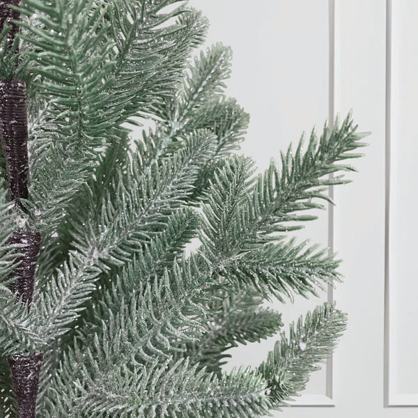 Flocked Fir Tree with Burlap Base - 36 Inch