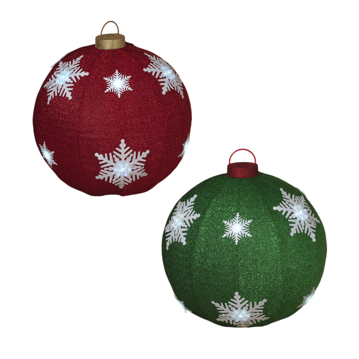 Lighted Collapsible Ball Ornament- 30 Inches in Diameter - Red