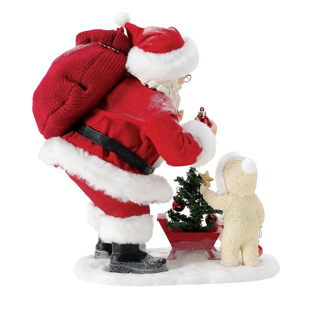 Adding Sparkle Santa Figurine