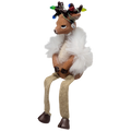 Reindeer Shelfsitter Wearing a Furry Shawl
