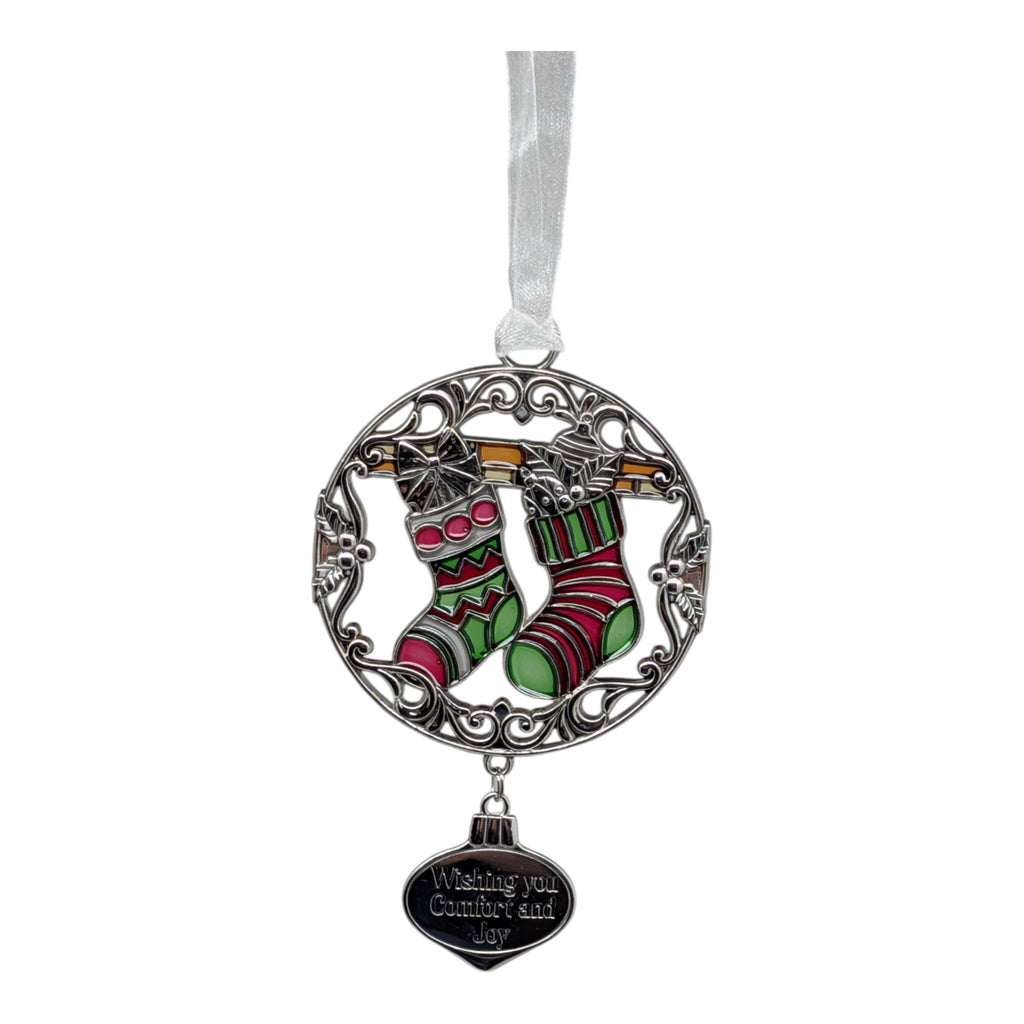 Comfort and Joy Stockings - Colors of Christmas Ornament