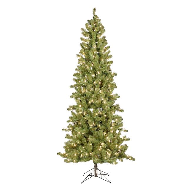 7.5-ft Monroe Spruce Pre-lit Slim Tree with Incandescent Lights