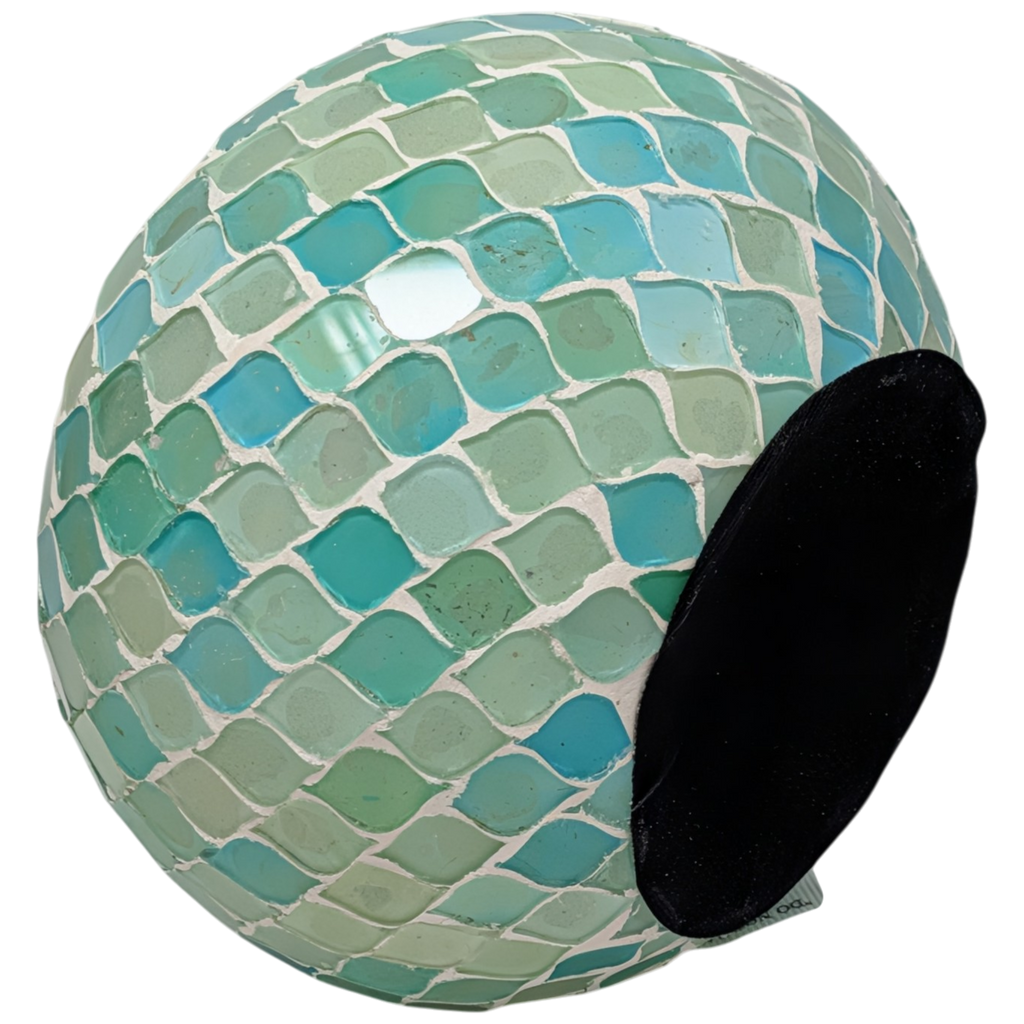 Luminescent Turquoise Gem: Cylindrical Mosaic Vessels