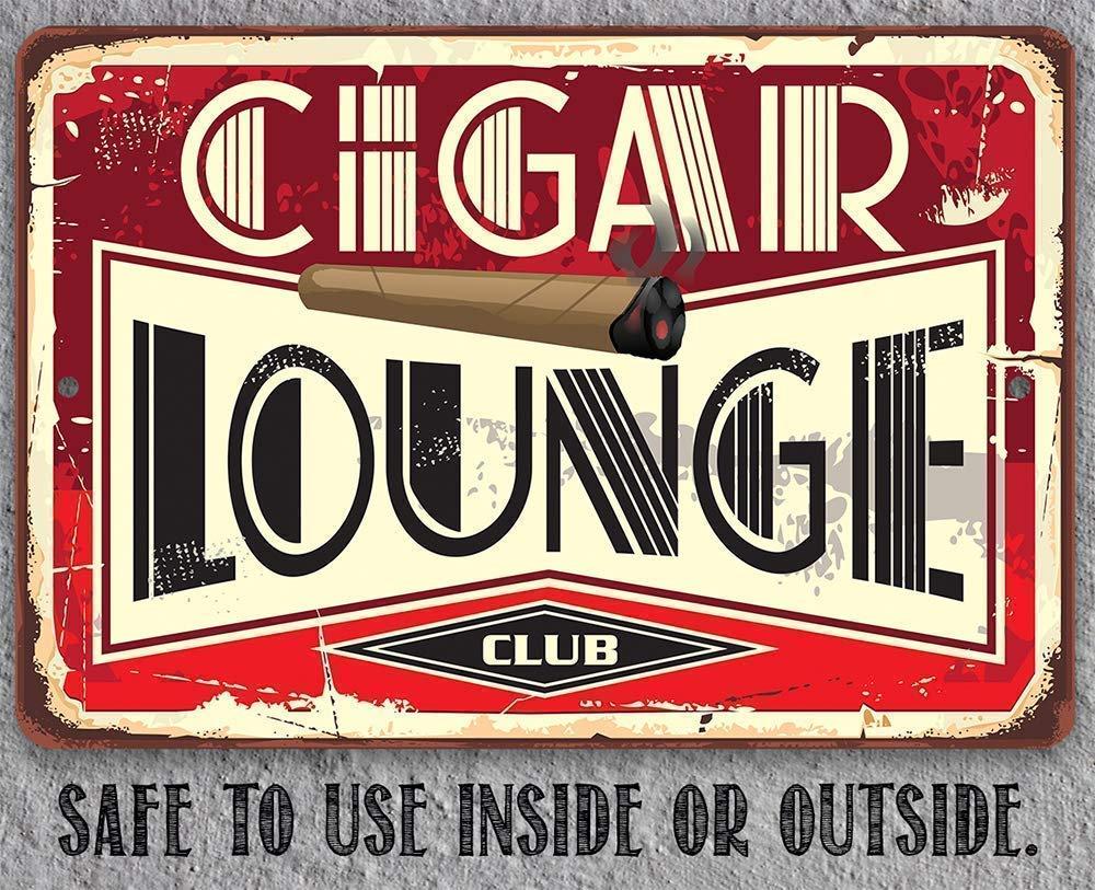 Cigar Lounge Metal Sign, Aluminum Indoor/Outdoor Decor