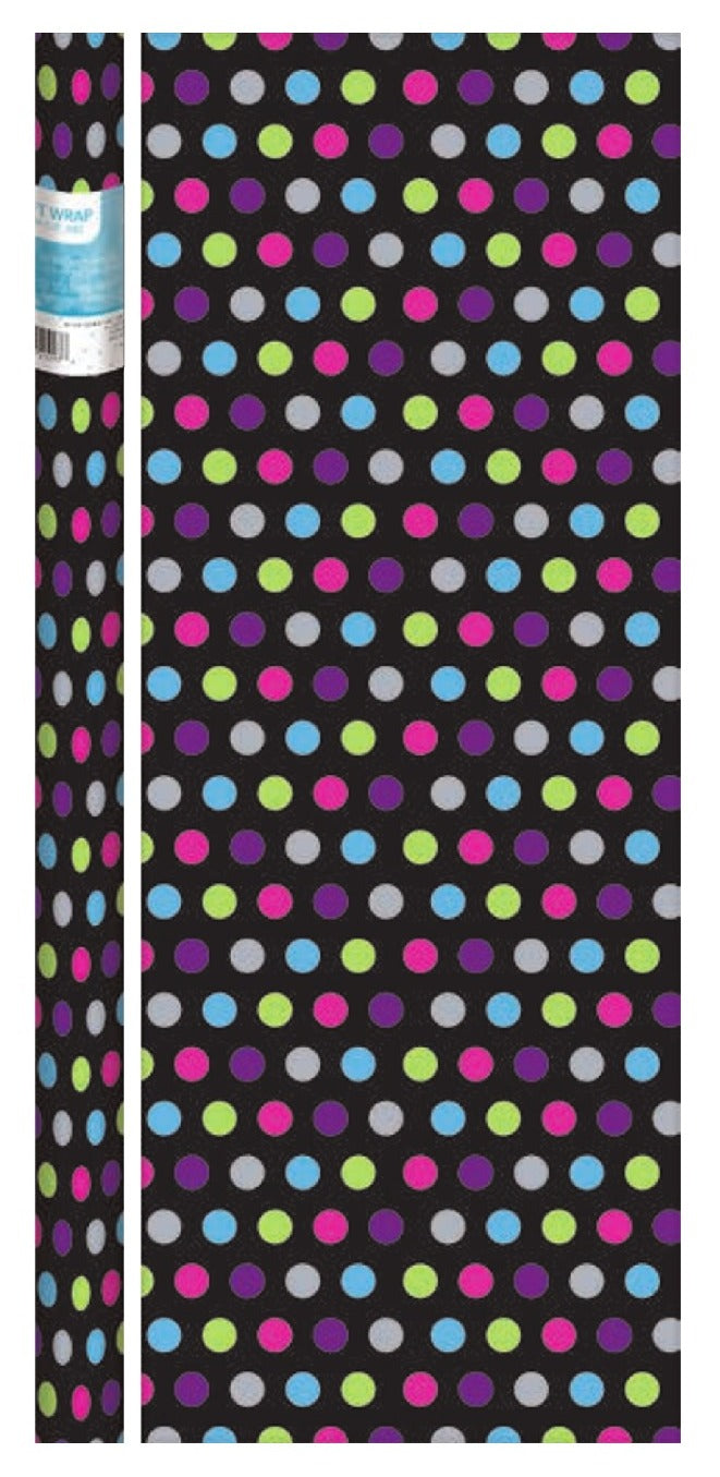 Black With Dots Gift Wrap