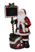 Resin LED Santa with Chalkboard - 58 Inches Tall