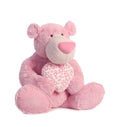 Strawberry Latte Teddy Bear With Stuffed Heart - Jumbo