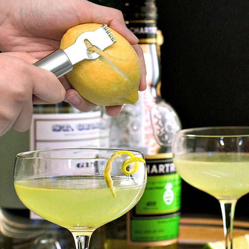 Stainless Steel Lemon Grater and Cocktail Tool