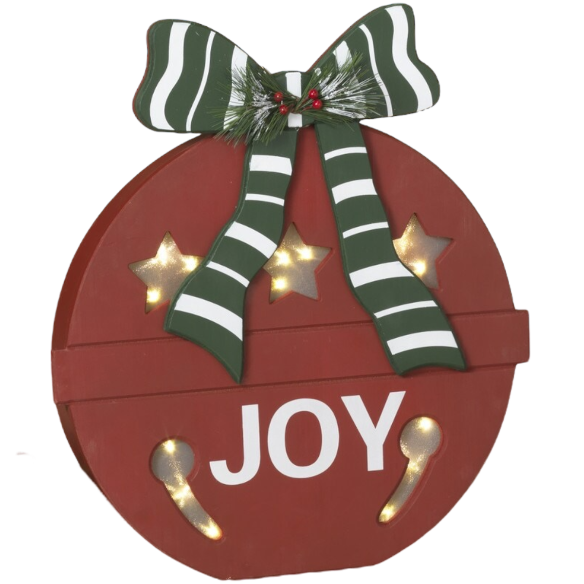 Joyful Holiday Ornament with Lights