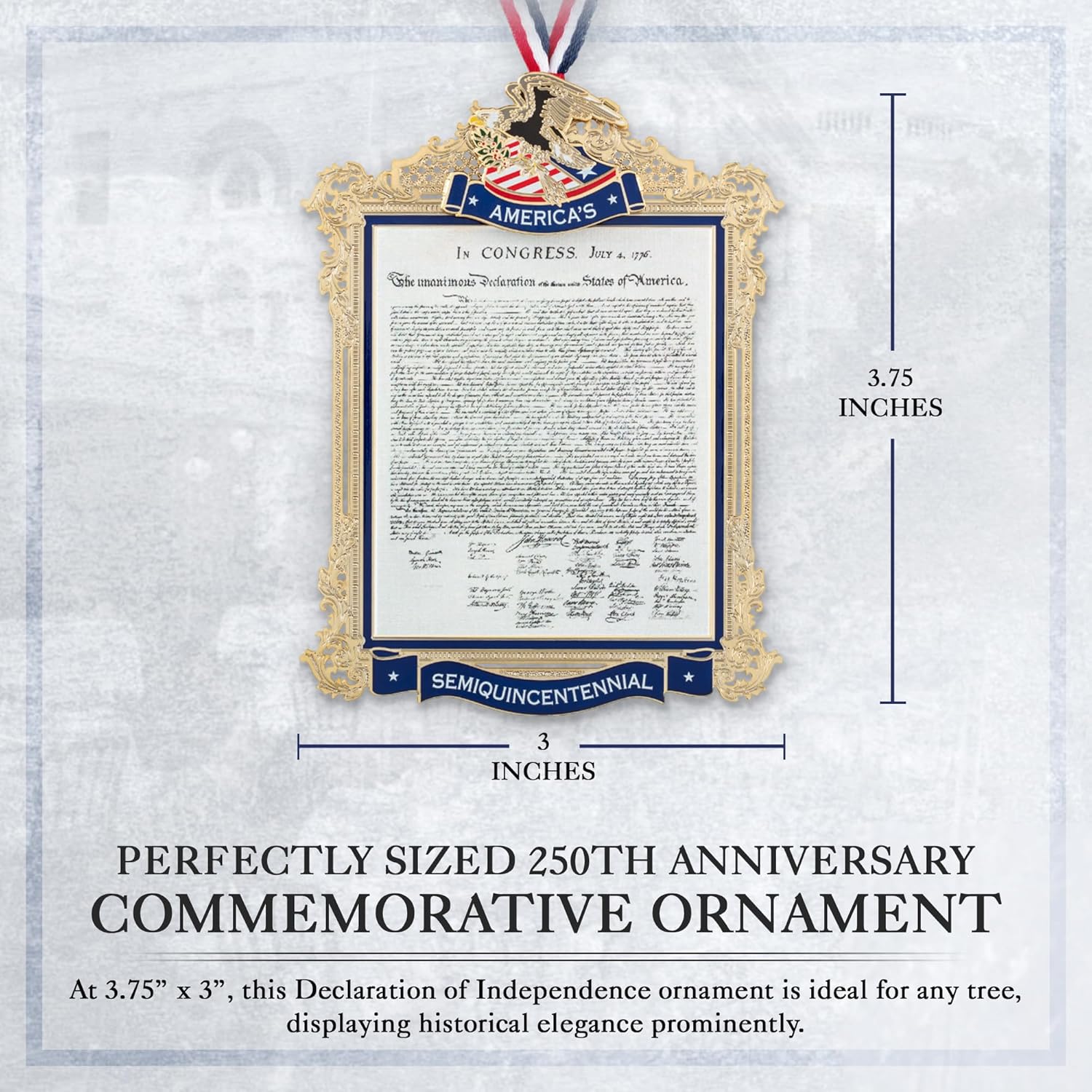 Official Commemorative Ornament of America’s 250th Anniversary - 2026 White House Christmas Collection