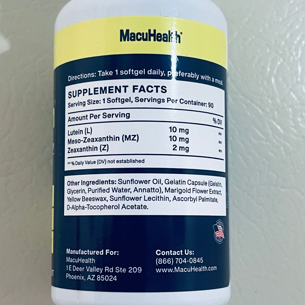 MacuHealth with Micro-Micelle Technology, 90 Softgels, EXP 06/2028