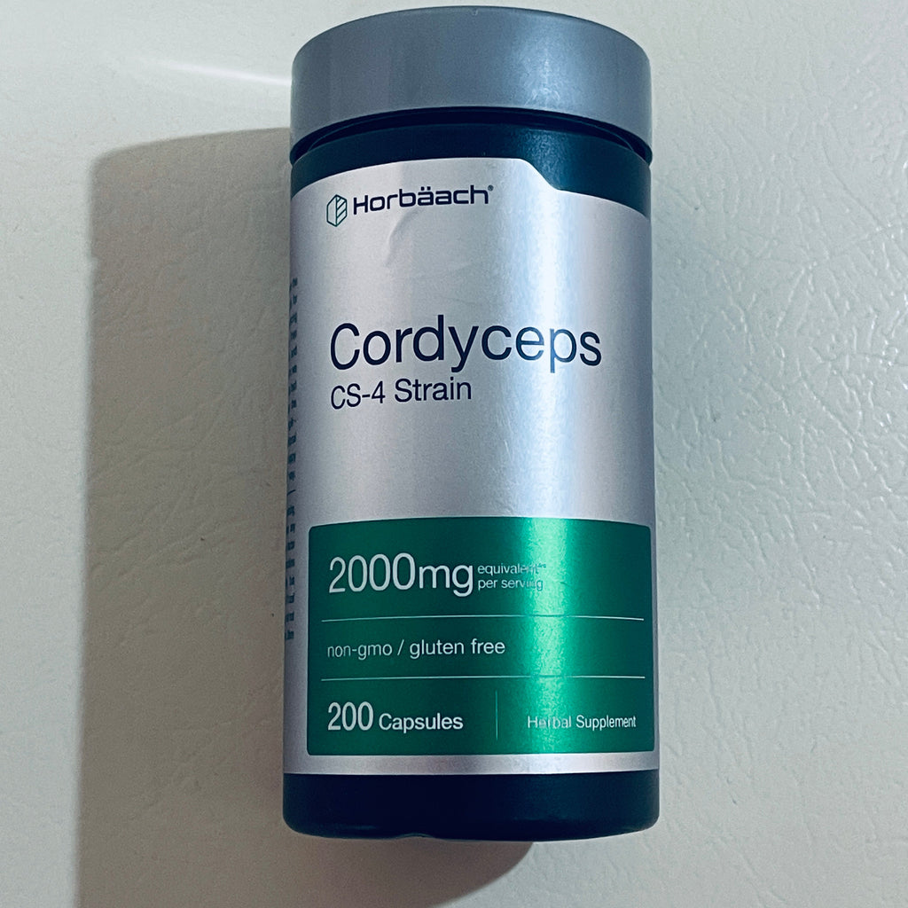 Horbaach Cordyceps CS-4 Strain 2000 mg, 200 Capsules, EXP 10/2028